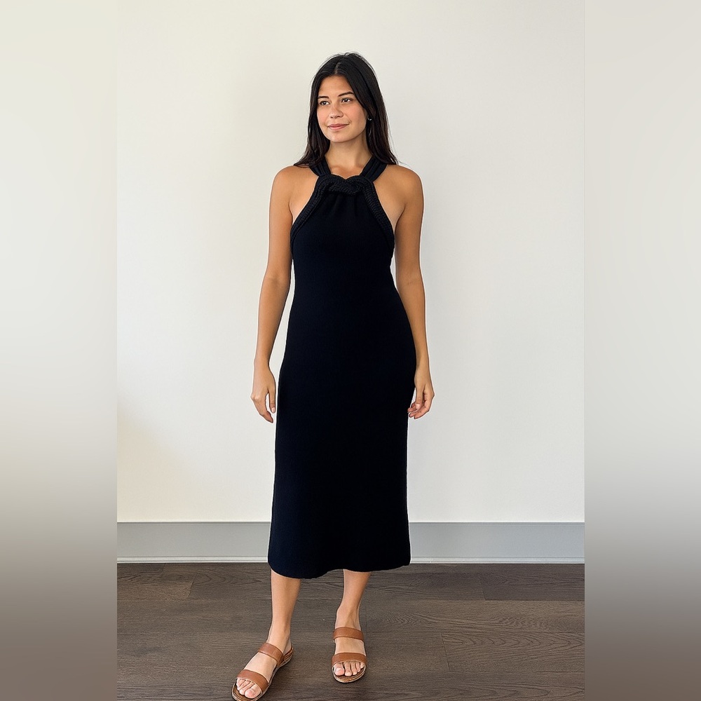 ICEBERG Black Italian Wool Blend Sleeveless Body Con Sweater Dress Sz. S (EU42)